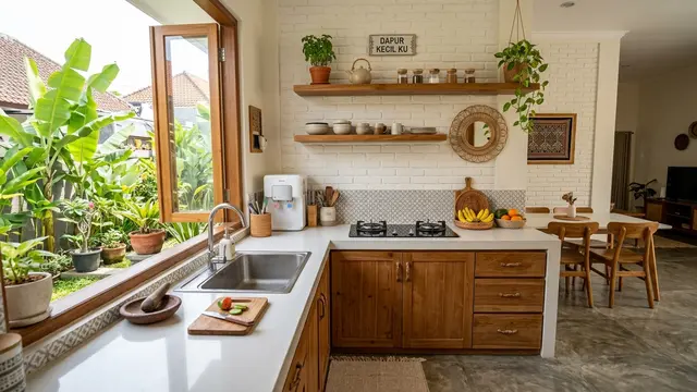 Inspirasi Dapur Cantik untuk Rumah Kecil yang Tidak Membutuhkan Banyak Perabotan (AI Generated)