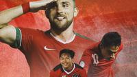 Timnas Indonesia - Riki Dwi Saputro, Ilija Spasojevic, Samsul Arif (Bola.com/Adreanus Titus)