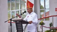 Kepala BKPM RI, Bahlil Lahadalia, saat memberi sambutan dalam peresmian gedung Dinas Penanaman Modal dan Pelayanan Terpadu Satu Pintu (DPMPTST) Sulteng, Rabu (15/7/2020).