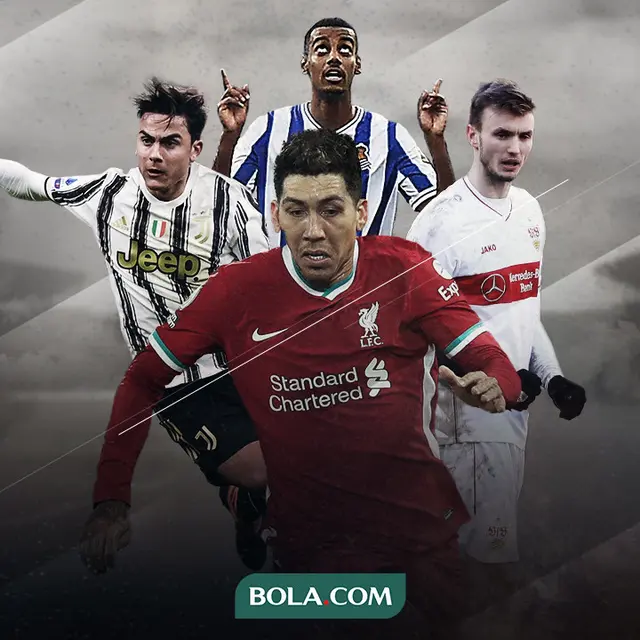 Roberto Firmino, Alexander Isak, Paulo Dybala, dan Sasa Kalajdzic