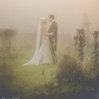 Ini yang terjadi pada sepasang calon pengantin yang berfoto di tengah badai ophelia. (Sumber Foto: Dailymail)