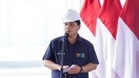 Menteri BUMN Erick Thohir dalam&nbsp;peresmian pabrik pupuk NPK milik PT Pupuk Iskandar Muda, di Aceh oleh Presiden Joko Widodo (Jokowi).