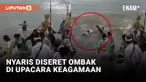 Ngeri! Wanita ini Nyaris Diseret Ombak saat Upacara Keagamaan di Bali