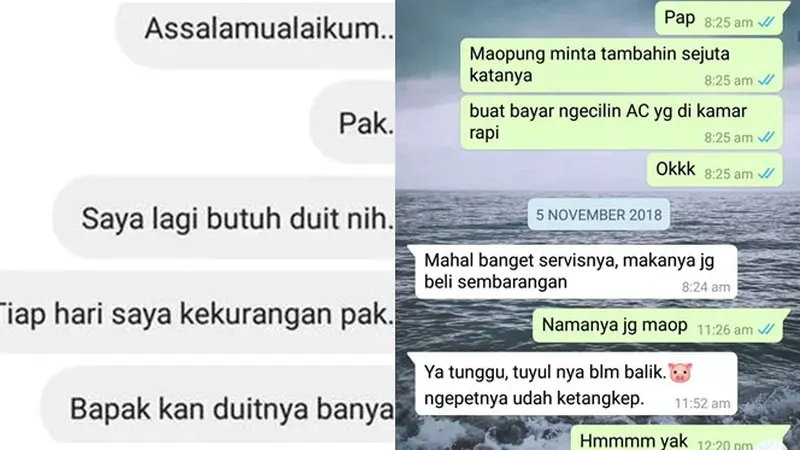 6 Chat Anak Rayu Bapak Minta Uang Ini Bikin Senyum