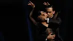 Pasangan asal Kolombia, Juan Vargas dan Paulina Mejia tampil dalam putaran final kategori Stage di Tango Dance World Championship 2019 di Buenos Aires, Argentina, Rabu (21/8/2019). Tango Dance World Championship 2019 diselenggarakan oleh pemerintah Argentina. (AP Photo/Natacha Pisarenko)