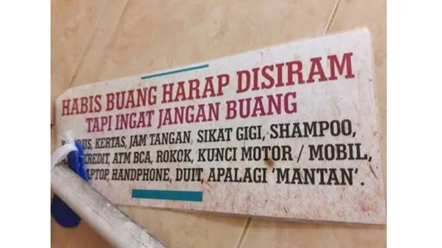 6 Tata Tertib di Toilet Ini Unik, Bikin Geleng Kepala