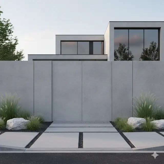 Model Pagar Beton Minimalis