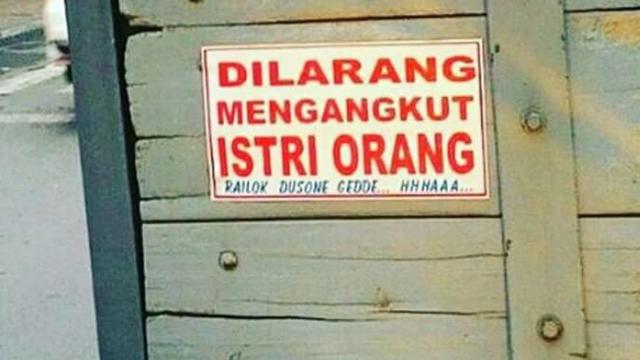 6 Imbauan Dilarang Selingkuh Ini Bikin Geleng Kepala