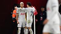 Tottenham Hotspur berhasil meraih kemenangan dua gol tanpa balas atas&nbsp;Nottingham Forest pada laga pekan ke-17 Premier League di&nbsp;The City Ground, Nottinham, Sabtu (16/12/2023) dini hari WIB. (AFP/Oli Scarff)
