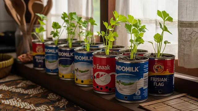 Cara Menanam Seledri di Kaleng Susu Bekas untuk Dapur Rumah, 6 Langkah Praktisnya
