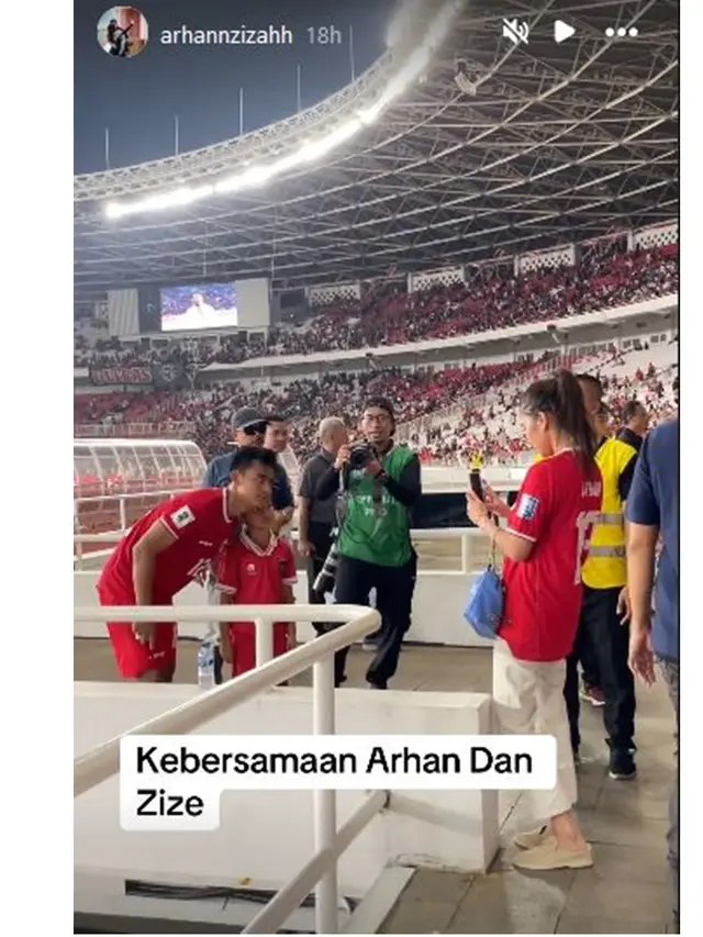 Jadi Fans Pratama Arhan, Ini 7 Potret Magika Anak Nia Ramadhani Nonton Timnas