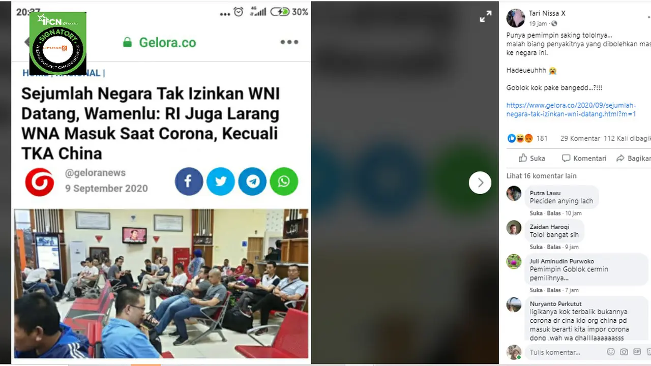 Penelusurann klaim RI larang WNA masuk saat corona kecuali TKA China
