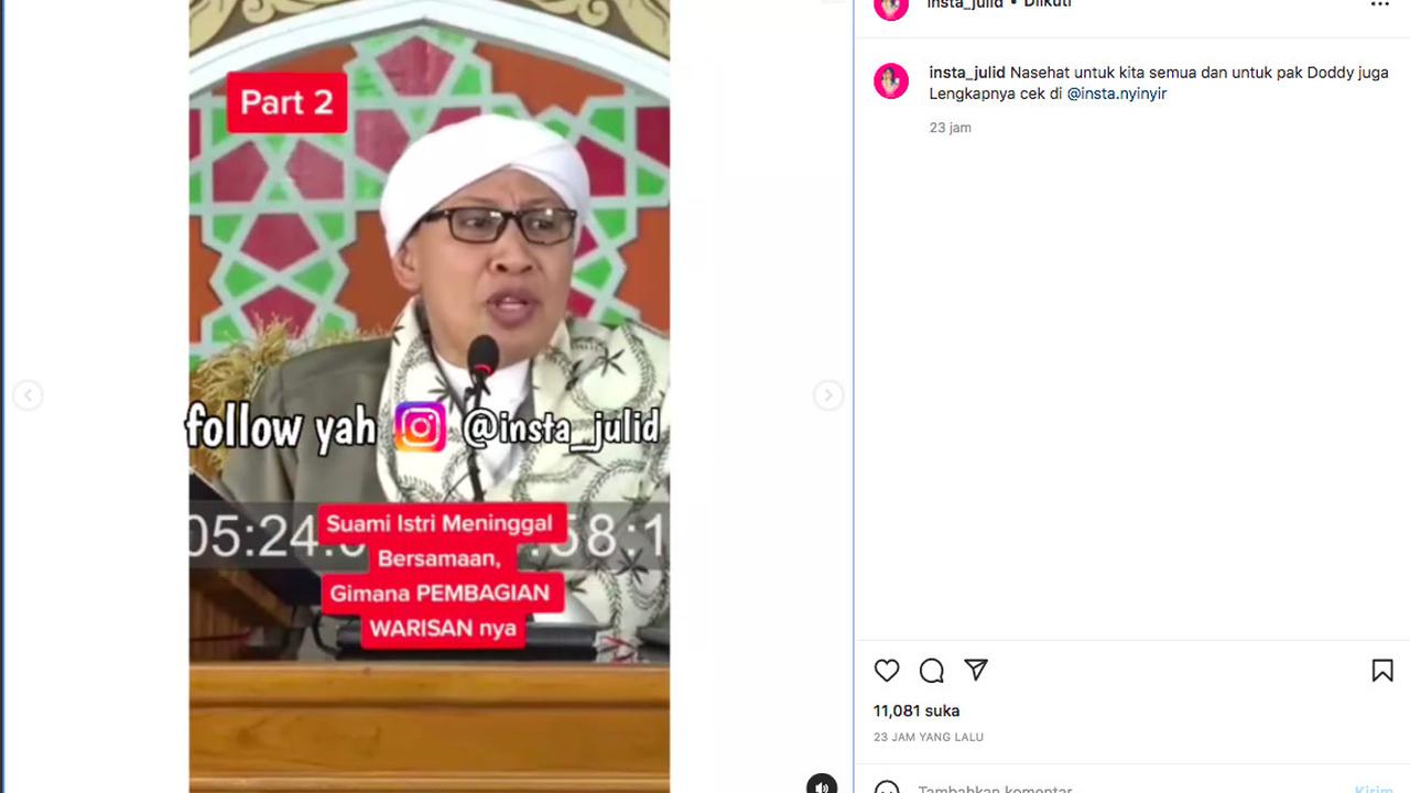 Buya Yahya Bahas Hukum Waris Anak Yatim Piatu, Warganet Ramai-Ramai Sindir Doddy Sudrajat
