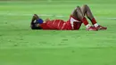 Hingga laga berakhir tidak ada gol yang tercipta dari kedua tim. Skor imbang tanpa gol pun menghiasi papan skor di Stadion Gelora Delta, Sidoarjo, Jawa Timur. Tampak dalam foto, ekspresi pemain Timnas Indonesia usai bertanding melawan Vietnam pada laga pamungkas Grup A Piala AFF U-17 2026 di Stadion Gelora Delta, Sidoarjo, Jawa Timur, Minggu (19/4/2026) malam WIB. (Bola.com/M Iqbal Ichsan)