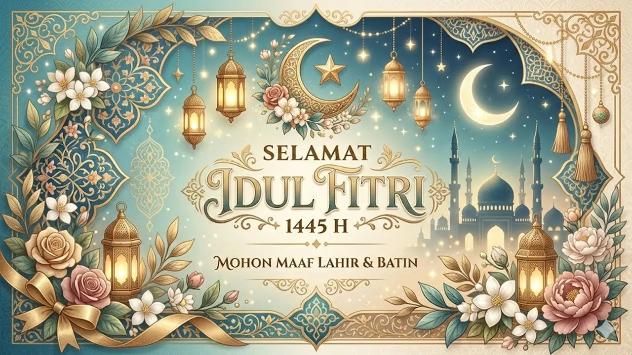 Contoh Kartu Ucapan Idul Fitri