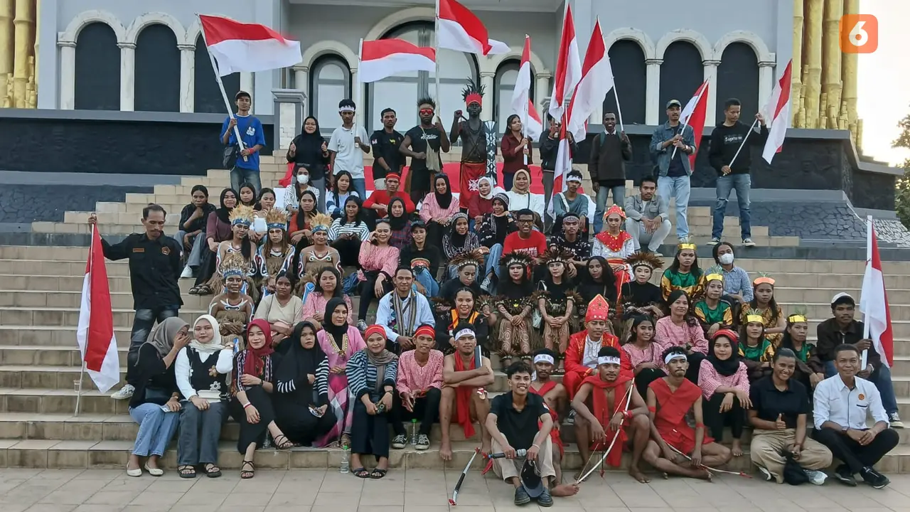 Pawai merah putih dan pentas seni budaya (Liputan6.com/Fauzan)