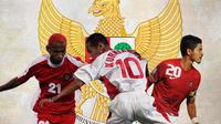 Timnas Indonesia - Rochy Putiray, Kurniawan Dwi Yulianto, Bambang Pamungkas (Bola.com/Adreanus Titus)