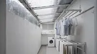 Desain Area Cuci Jemur di Lorong Rumah Lebar 1 Meter, Baju Cepat Kering Tanpa Takut Hujan