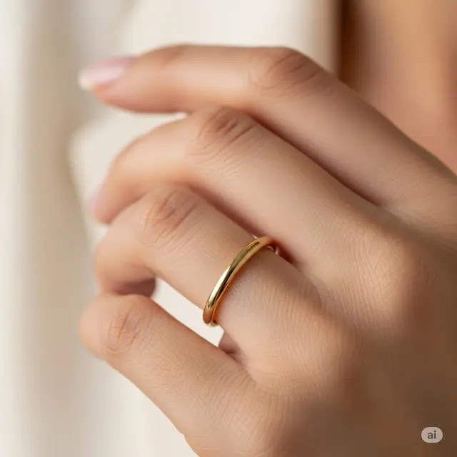 Model Cincin Emas Simple Tapi Mewah. Foto: Gemini