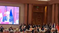 Perdana Menteri India, Narendra Modi, menutup pertemuan KTT New Delhi, Minggu (10/09). Sebelumnya, pada sesi ketiga KTT, anggota G20 mendiskusikan tentang masa depan global bersama yang terangkum dalam tema ‘One Future’. (Dok. Kemenko Perekonomian)