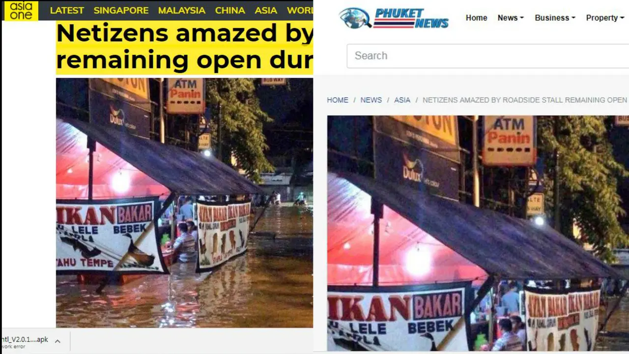 Warung pecel lele yang jadi viral. (Berbagai Sumber)