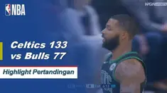 Jaylen Brown mencetak 23 poin dari bangku cadangan ketika Boston Celtics memenangi pertandingan kelima beruntun mereka dengan memberi Bulls kehilangan rumah terburuk mereka dalam sejarah waralaba, 133-77