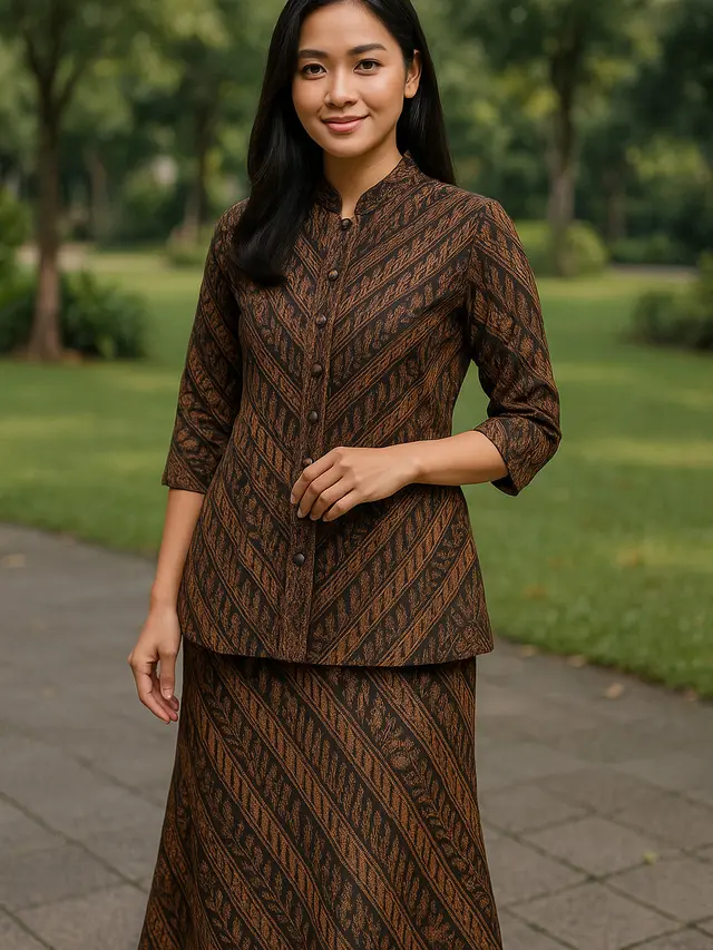 13 Inspirasi Model Tunik Batik Setelan Rok yang Simpel Tapi Mewah, Cocok untuk Segala Acara