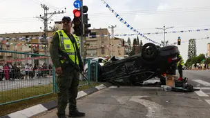 Mobil Menteri Kontroversial Israel Ben-Gvir Terbalik