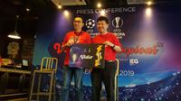 Vidio secara resmi mengumumkan sebagai Official Online Broadcaster Liga Champions dan Liga Europa 2019-2020 dan akan menyiarkan 343 pertandingan secara live streaming. (Bola.com/Zulfirdaus Harahap)