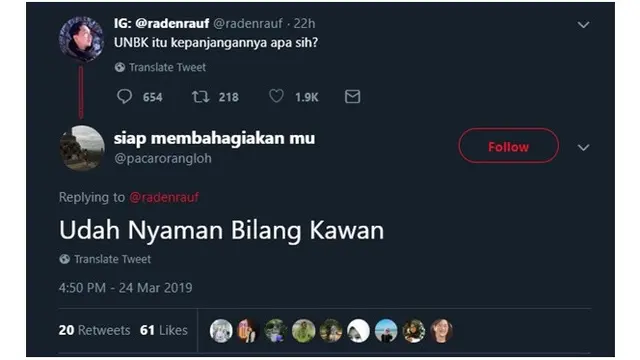 Ini Kreatifnya Warganet Ditanya Kepanjangan UNBK, Bikin Baper