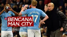 Berita video bencana menimpa Manchester City, yang dilarang tampil di Liga Champions dan berpeluang poinnya dikurangi di Premier League.
