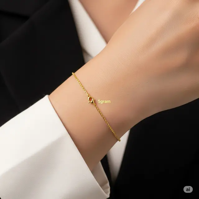 Model Gelang Emas 24 Karat 5 Gram Paling Awet. Foto: Gemini