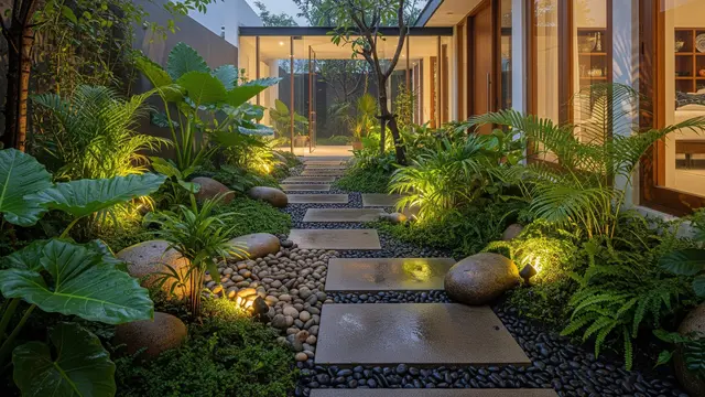 Inspirasi Rain Garden untuk Rumah Minimalis/AI Generated