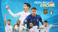 Piala Eropa - Euro 2020 Spanyol Vs Italia - Duel Antar Lini (Bola.com/Adreanus Titus)