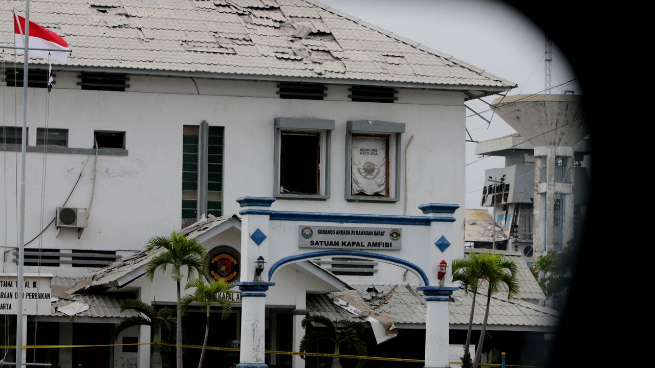 Bangunan Imbas Ledakan Gudang Amunisi TNI AL