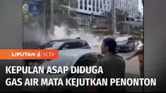 Sebuah benda yang diduga gas air mata milik polisi meledak di depan Hotel Atlet, dekat Pintu 5 GBK, Jumat (06/01) sore. Kejadian ini membuat para suporter yang akan menonton semi final Indonesia vs Vietnam di Stadion GBK mengalami perih mata.