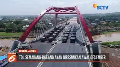 Komisi Keamanan Jembatan dan Terowongan Jalan  uji coba beban Jembatan Kalikuto Kendal sebelum diresmikan pada 20 Desember 2018.