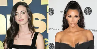 Cazzie David menyindir Kim Kardashian karena menggunakan plastik berlebihan. (Jimi Celeste/Patrick McMullan via Getty Images; David Livingston/Getty Images/People)