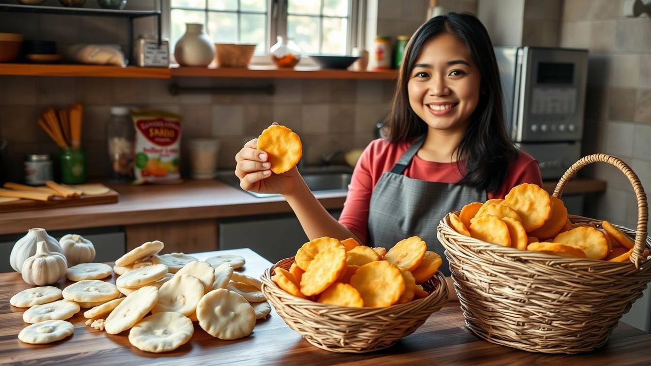 cara membuat kerupuk bawang