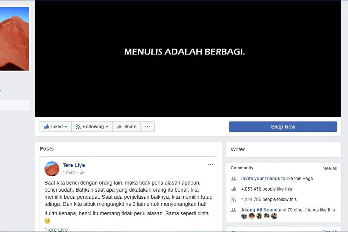 [Bintang] 10 Sindiran Netizen untuk Tere Liye, Kamu Ada Dipihak Mana?
