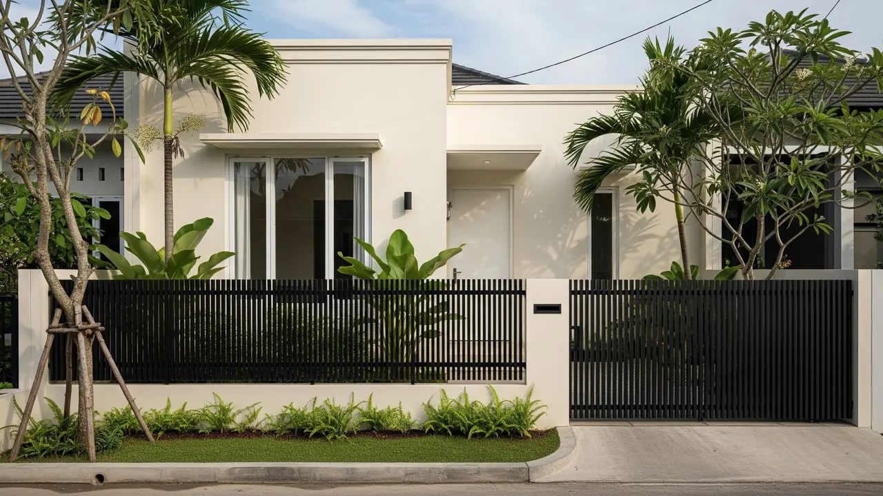 9 Warna Cat Depan Rumah yang Cocok untuk Pagar Hitam Doff, Bikin Tampilan Elegan