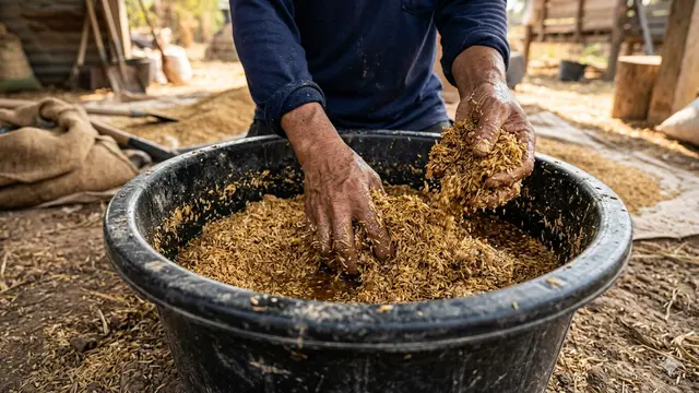 Cara Buat Pakan Ikan dari Dedak Fermentasi EM4.