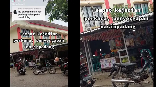 Viral Penyergapan di Warung Nasi Padang (Sumber: TikTok @bebishaputri)