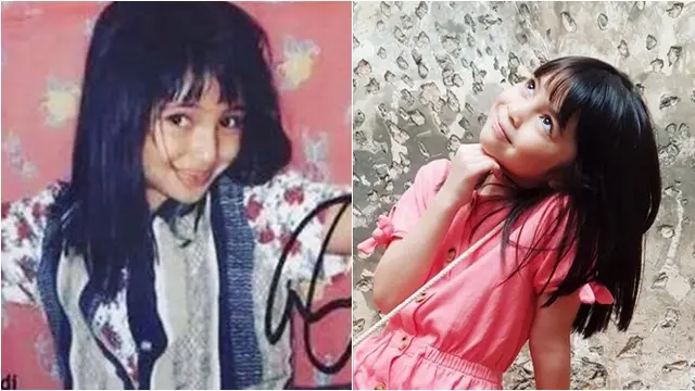 Potret Beda Gaya Sienna dan Foto Lawas Marshanda. (Sumber: Instagram/marshanda99)