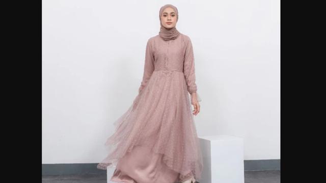 Dress Brokat Kombinasi Tulle/Shoope