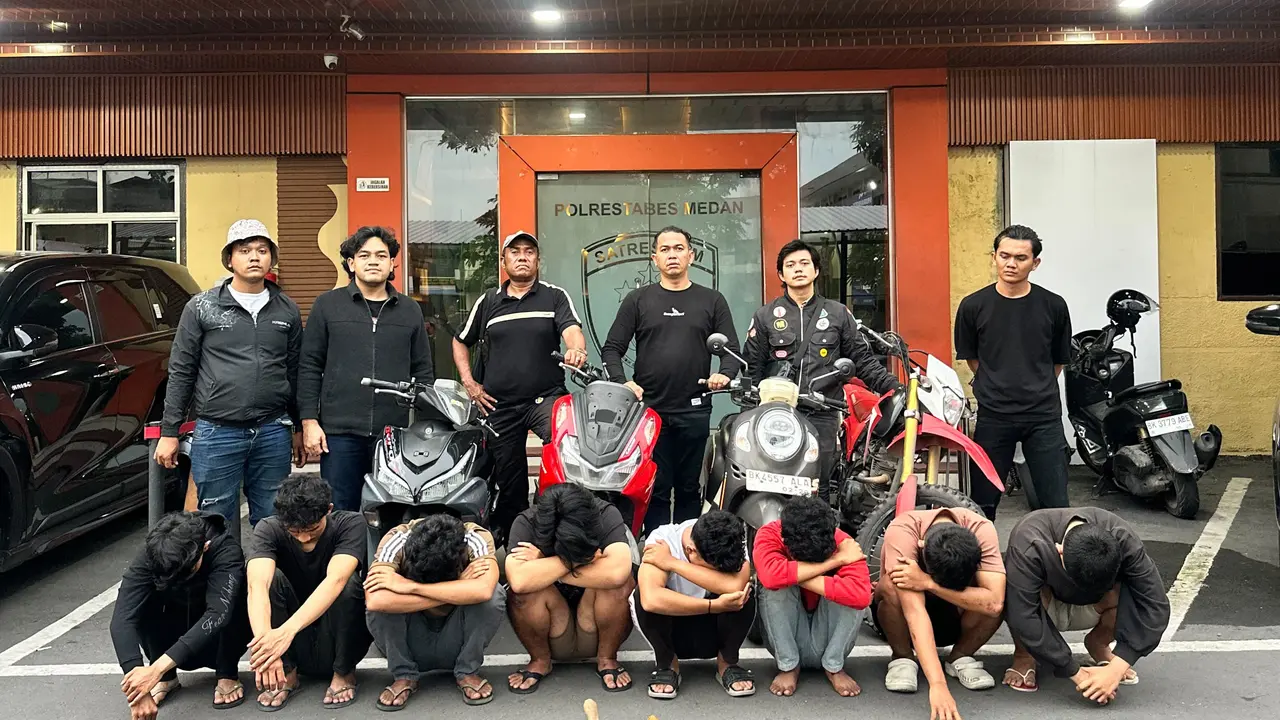 Polisi ringkus delapan anggota geng motor di Medan