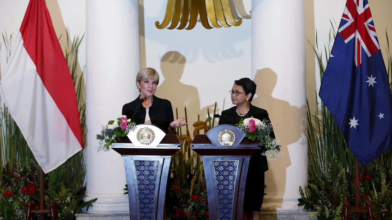 Menlu Retno dan Menlu Australia Julie Bishop