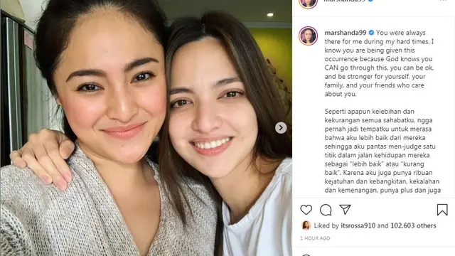 Marshanda tulis kalimat menyentuh buat Nia Ramadhani yang terjerat kasus narkoba