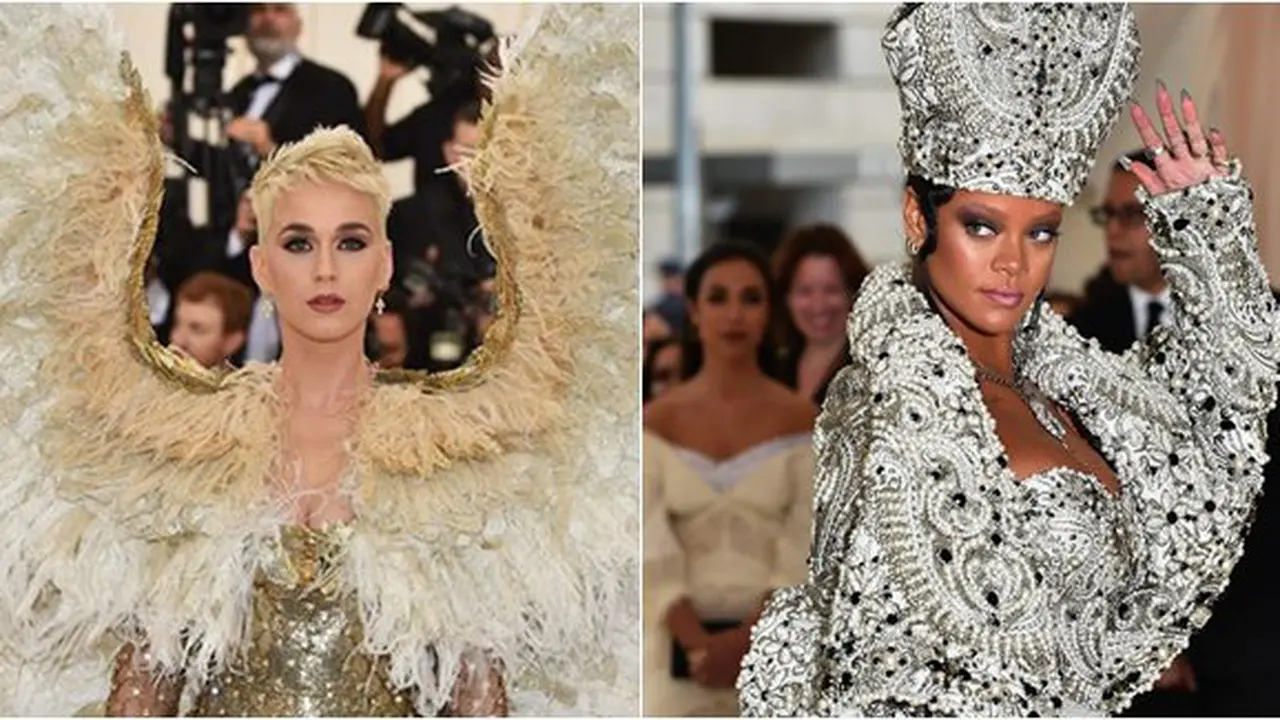 Rihanna mencuri perhatian di MET Gala. © AFP