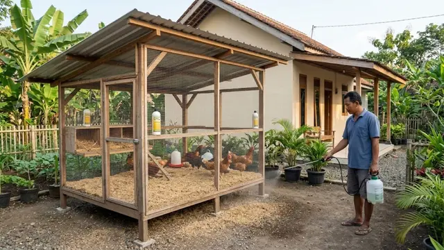 Ide Kandang Ayam Anti Bau dan Becek